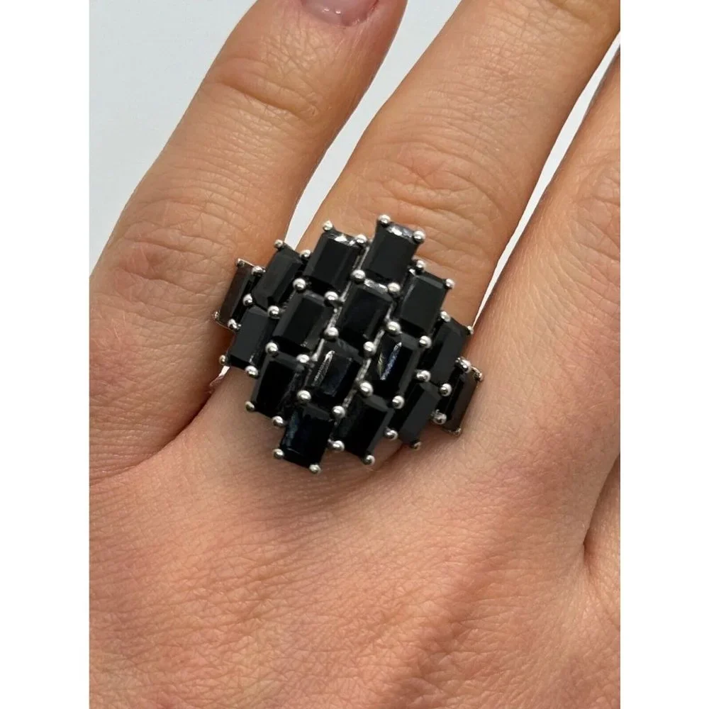 925 STERLING SILVER TOURMALINE RING SIZE 5.5
